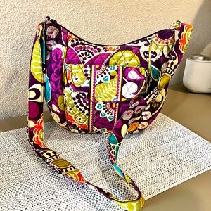 EUC Gorgeous Vera Bradley Plum Crazy Clara Crossbody